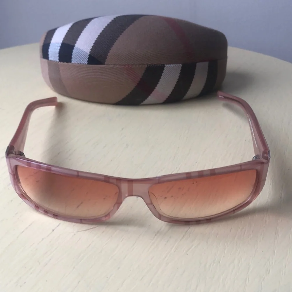 Burberry Pink Plaid Sunglasses - Picture 3 of 9